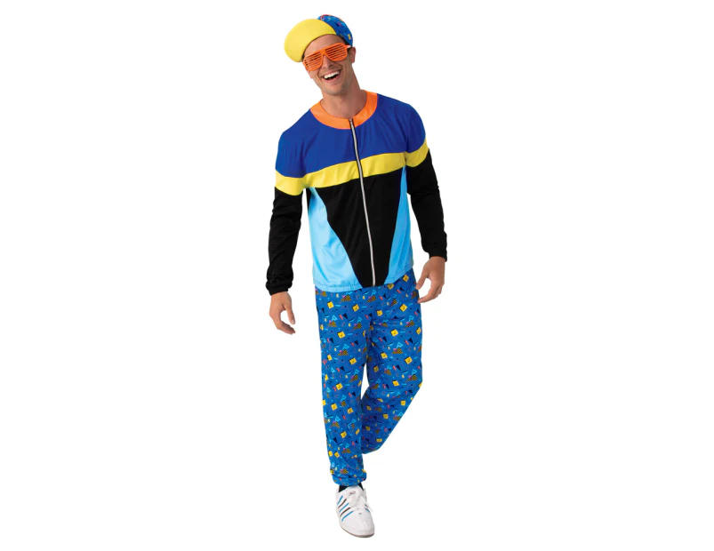 90s Guy Costume (Tracksuit + Cap) - Adult