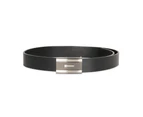 Van Heusen Men's Black Rectangle Plate Buckle Dress Business Casual Belt - Black