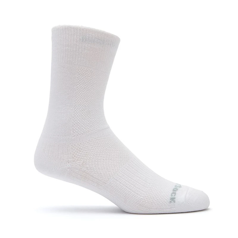 Wrightsock Coolmesh II Crew Length White Unisex Running/Active Socks - White