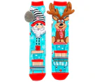 MADMIA Christmas Toddler Long Knee High Socks - Boy s Pair - Colour Blue/Red