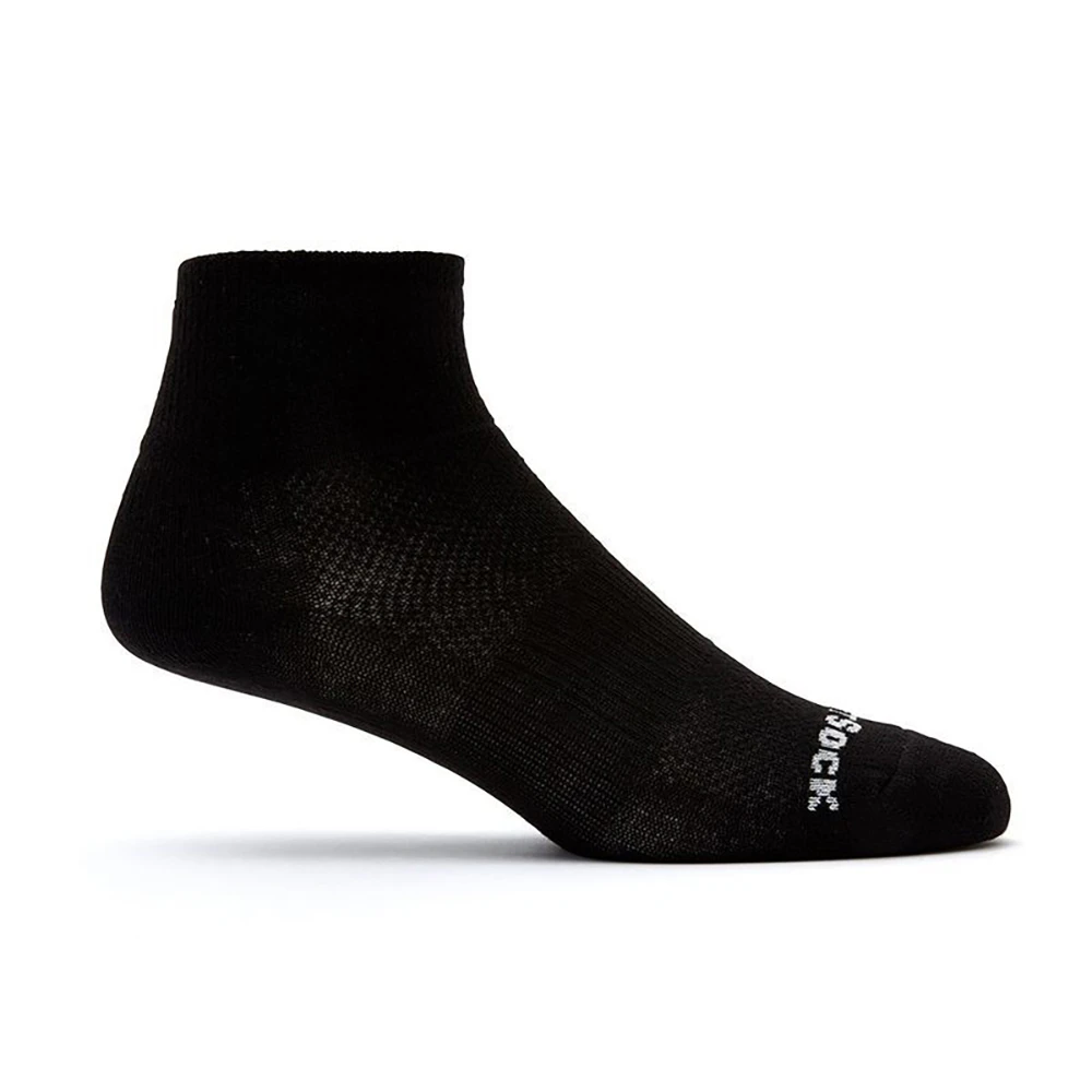 Wrightsock Coolmesh II Quarter Black Unisex Running Active Socks - Black