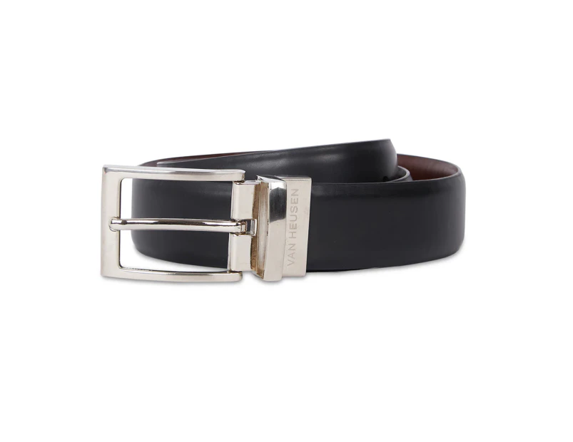 Van Heusen Men's Pin Buckle Flex Waist Stretch Reversible Belt Black/Brown - Black/Brown