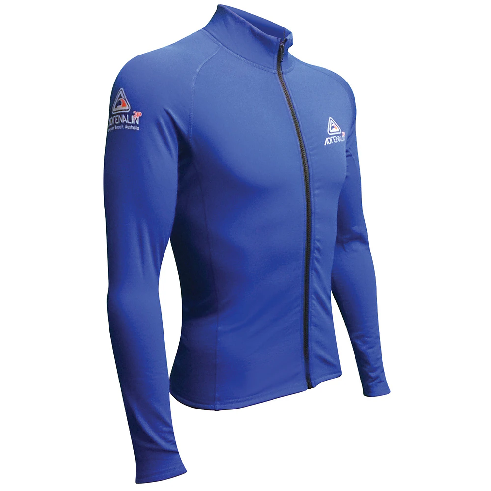 2P Thermal Ziptop Long Sleeve Rashtop (Blue) - Large