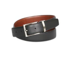 Jeff Banks Men's Slim-line Reversible 100% Leather Fromal Belt Tan/Black - Tan/Black