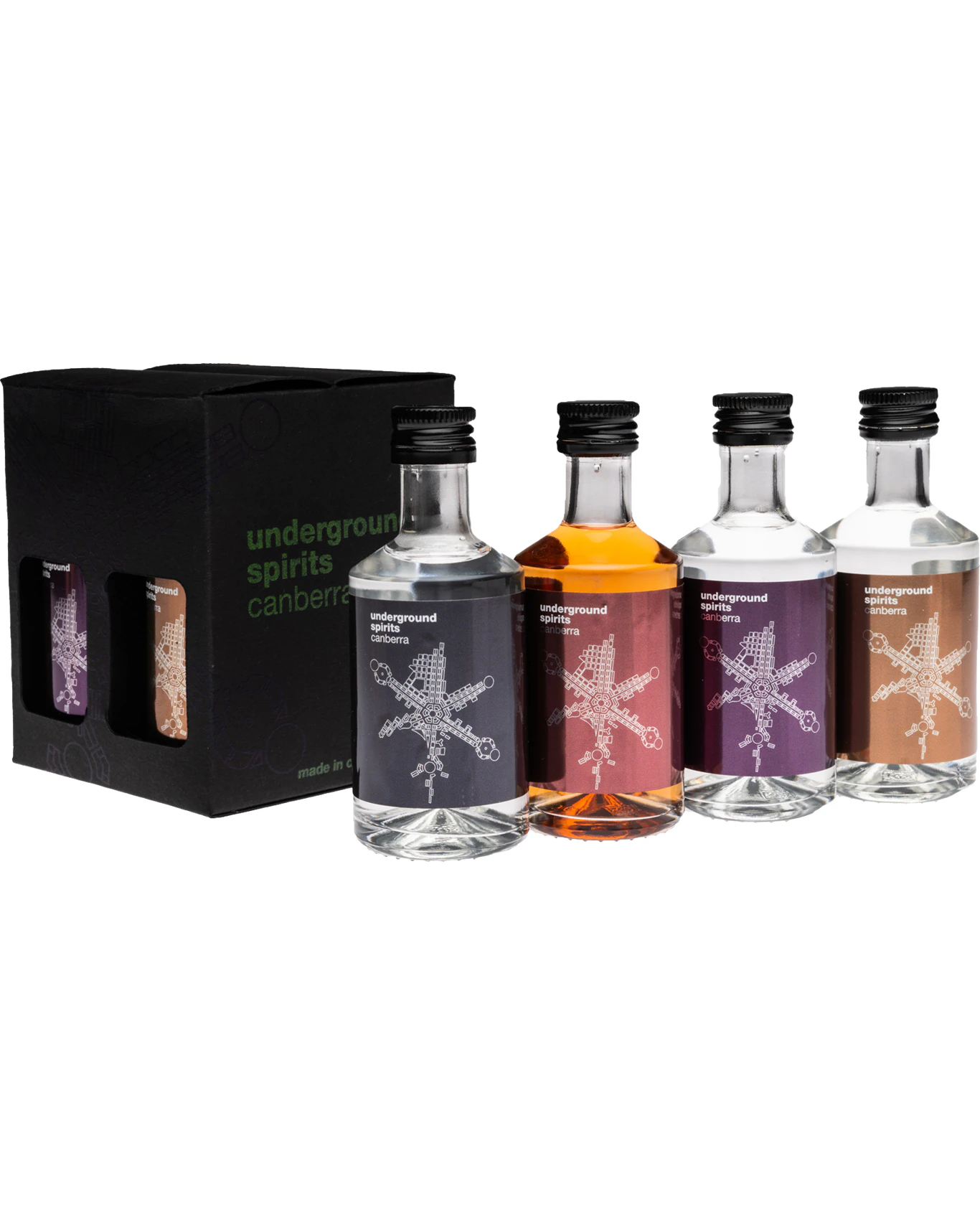 Underground Spitits Mini Vodka & Gin Tasting 4 x 50ml pack