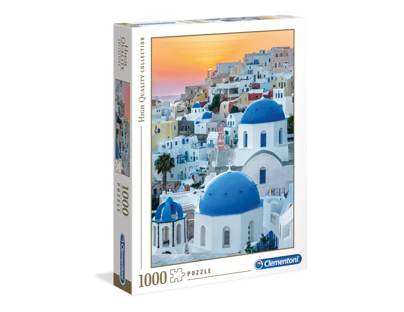 1000pc Clementoni 68x50cm Puzzle Jigsaw Santorini Kids Educational Game Toy 8+