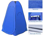 Outdoor Pop Up Shower Tent, Portable Camping Toilet Tent - Blue