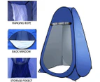 Outdoor Pop Up Shower Tent, Portable Camping Toilet Tent - Blue