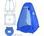 Outdoor Pop Up Shower Tent, Portable Camping Toilet Tent - Blue