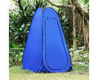 Outdoor Pop Up Shower Tent, Portable Camping Toilet Tent - Blue