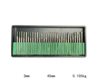 90Pcs Diamond Burr Engraving Rotary Tool Drill Bit Kit Burrs Dremel Au 90 Pc 3Mm