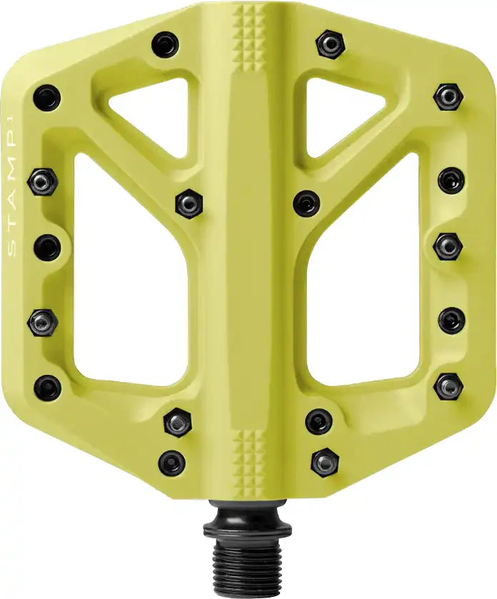 Crankbrothers Stamp 1 Platform Pedals - Citron