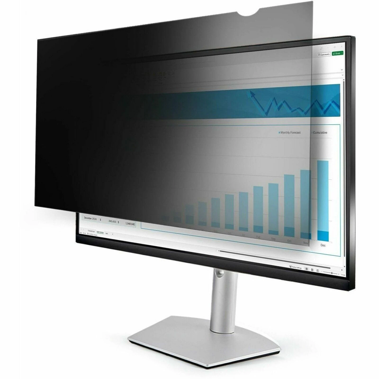 StarTech.com Monitor Privacy Screen for 32 inch Display, Widescreen Computer Monitor Security Filter, Blue Light Reducing Screen Protector - 32 inch