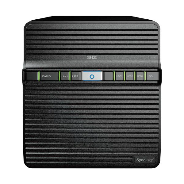 Synology DiskStation DS423 4-Bay 3.5" Diskless 2xGbE NAS, Realtek RTD1619B 4-core (4-thread) 1.7 GHz,  2GB RAM, 3 x USB3.2