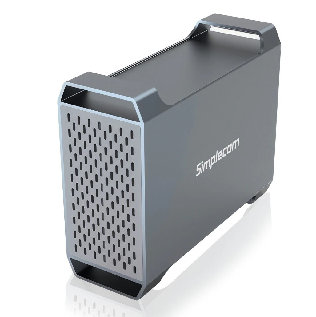 Simplecom SE482 SuperSpeed USB Dual Bay 3.5 inch SATA Hard Drive RAID Enclosure USB-C RAID 0 1 JBOD