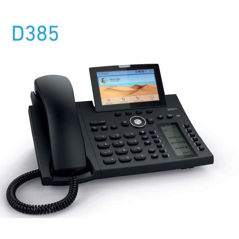 Snom 4340 SNOM D385 12 Line IP Phone, SIP Desktop Phone Colour, SmartScreen, Sensor Hook