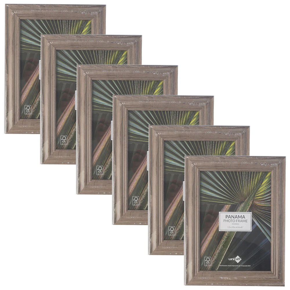 6x Unigift Panama Photo Picture Frame Home Decor Fits 15x20cm Images Assorted