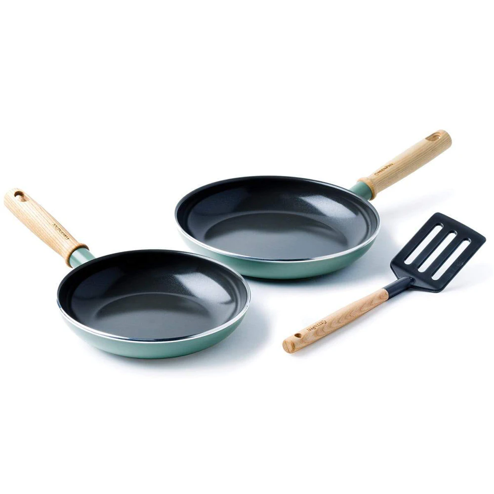 3pc GreenPan Mayflower Series Non Stick Frypan Set Home Kitchen Cookware