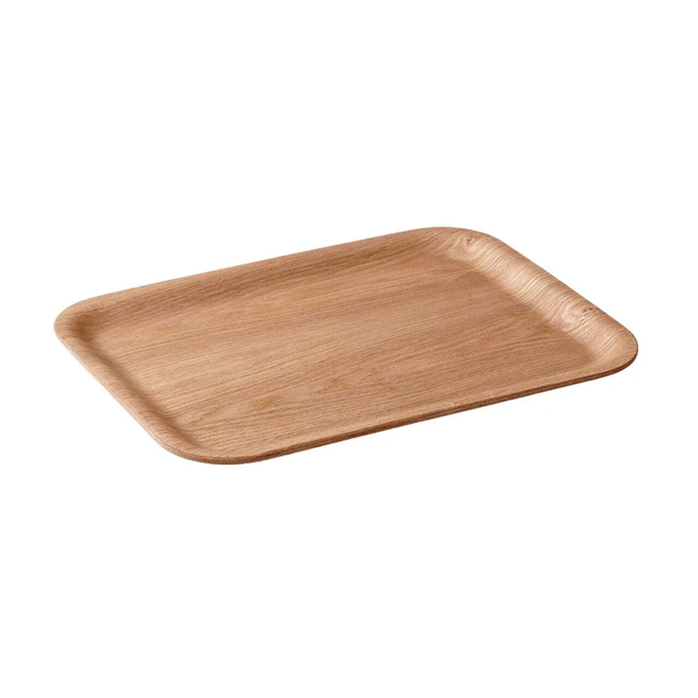 Kinto Willow Plywood Non-Slip Tray Food/Drinks Serving Rectangular 32cm Natural