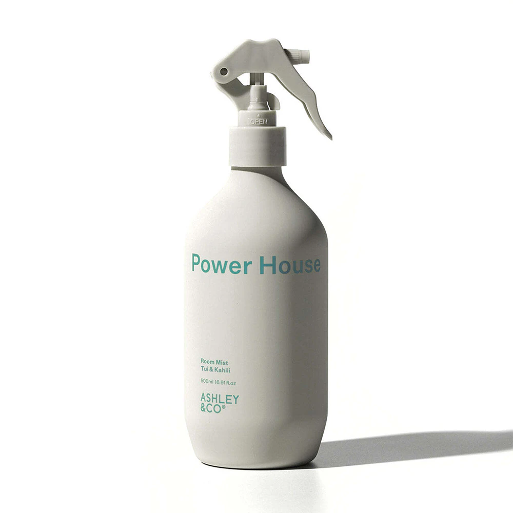 Ashley & Co Power House 500ml Room Mist Linen Spray Fragrance Tui & Kahili Scent