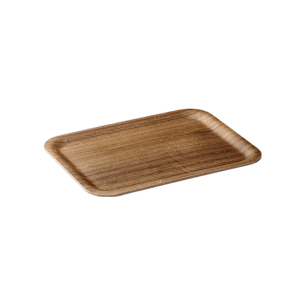 Kinto Teak Plywood Non-Slip Tray Food/Drinks Serving Rectangular 27cm Natural