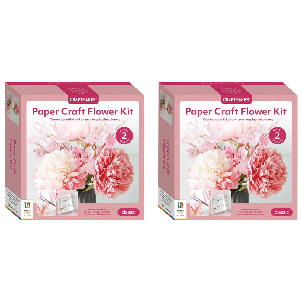 2x Craft Maker Paper Flowers Specialised Scrapbooking Crafting Kit Box Set