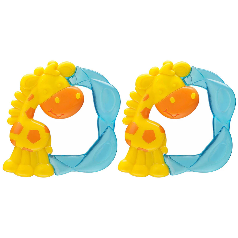 2x Playgro Jerry 2-In-1 Giraffe Water Soothing Teether Baby Activity Toy 3m+