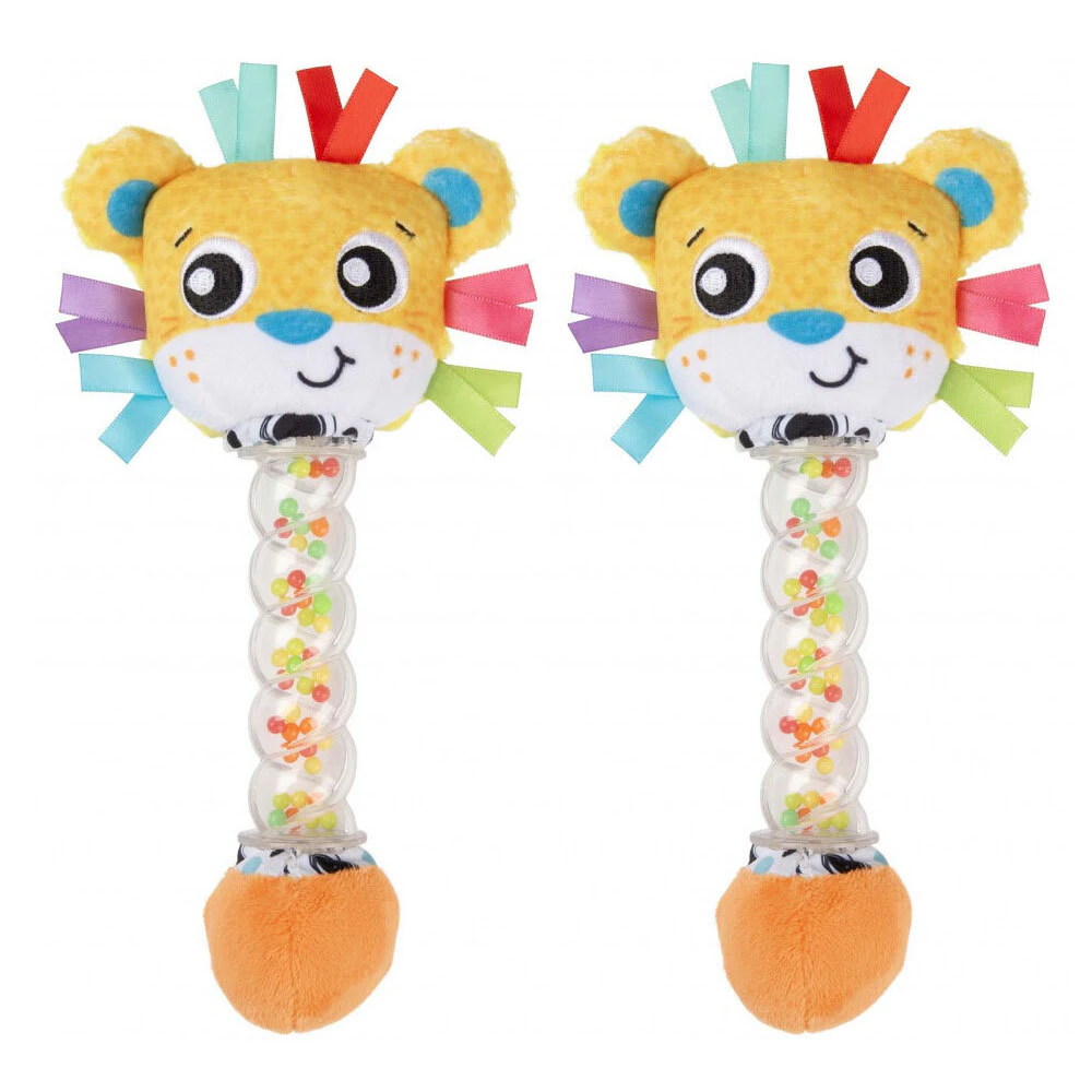 2x Playgro Safari Shaker Rain Rattle Stick Baby Activity Sensory Toys 3m+