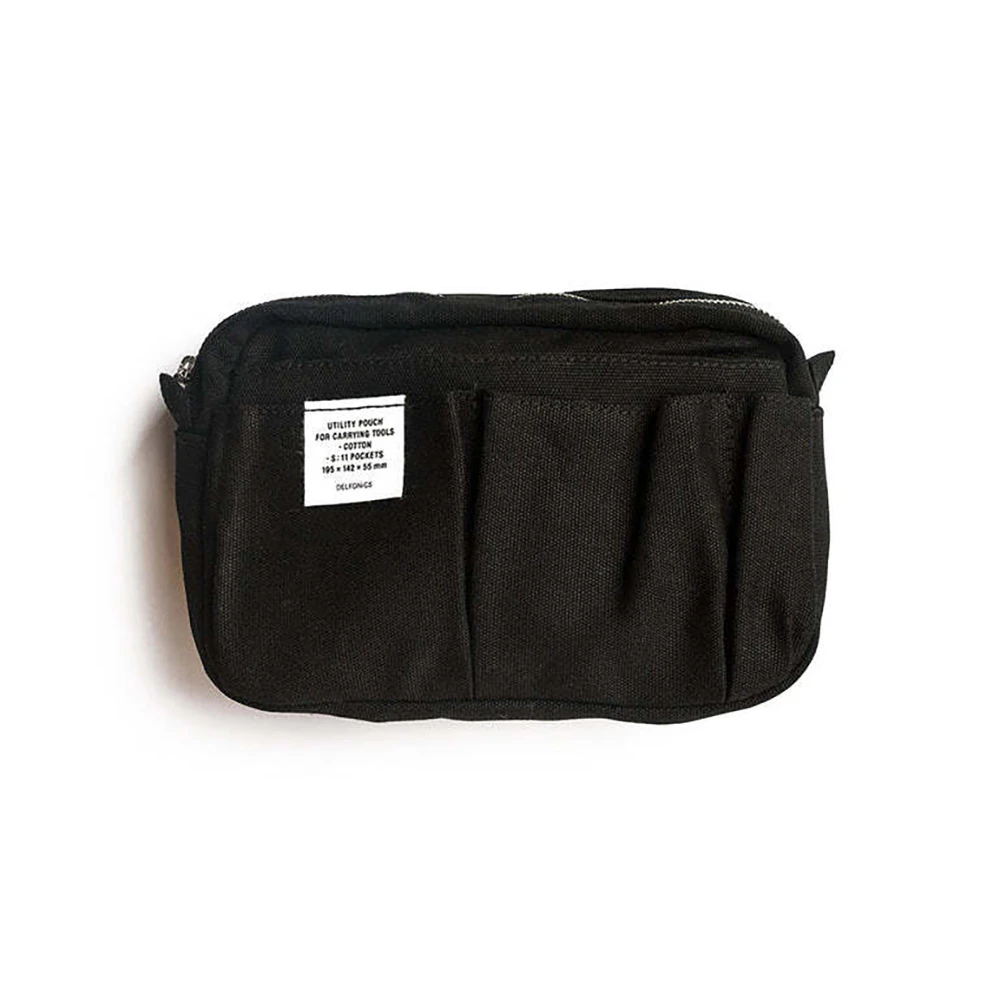 Delfonics Cotton Inner Carry Bag Pouch Storage Organiser Small 19.5cm Black