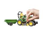 Bruder 1:16 John Deere X949 Lawnmower Tractor w/ Trailer & Gardener Playset