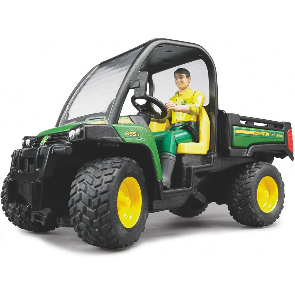 Bruder John Deere Gator XUV 855D with Driver 1:16 Scale Kids Toy 4+