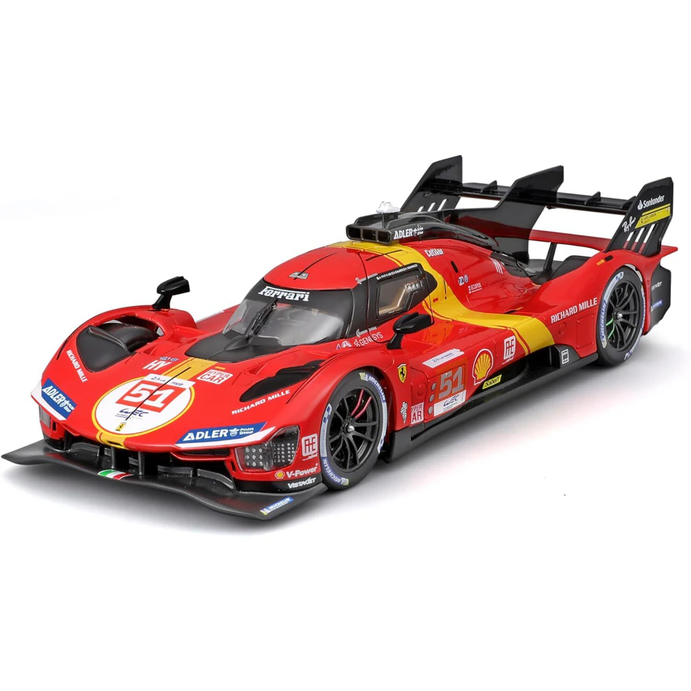 Bburago 1:24 2023 Ferrari 499P Le Mans Red No.51 Le Mans Winning Car 3+