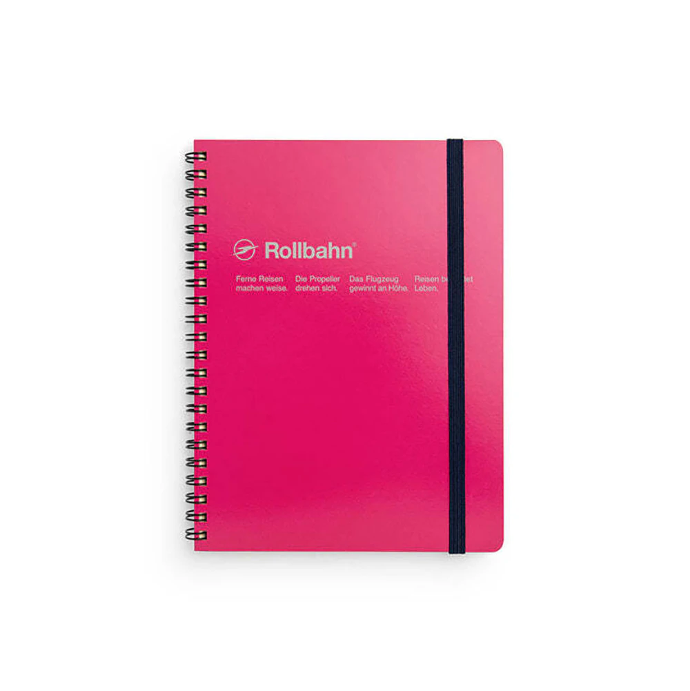 Delfonics Rollbahn Spiral Bound A5 Grid Notebook 160pg Journal Stationery Rose