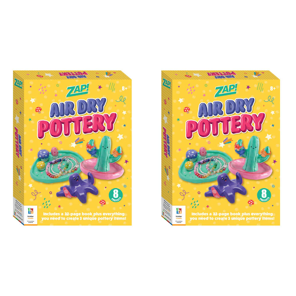 2x Zap! Extra Kids/Childrens Clay Pottery Making Activity Crafting Kit 8Y+