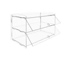 2-Tier Large Acrylic Bakery Cake Display Cabinet Case Donuts Cupcake Pastries