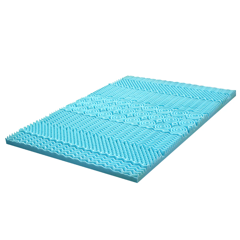 Mona Double 5cm Memory Foam Topper 7 ZONE Cool Gel Bed Underlay With Bamboo Cover