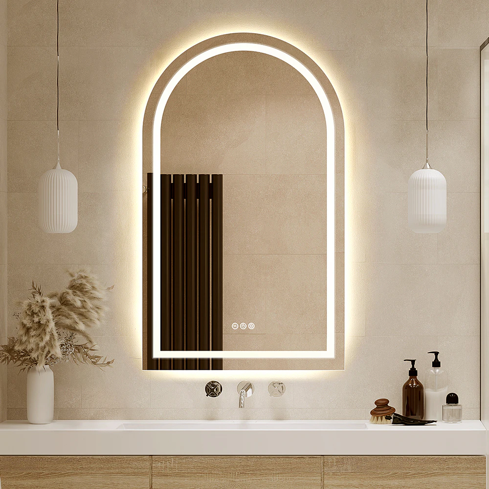 Simplus LED Wall Mirror Bathroom Mirrors Anti-fog Makeup Mirror Waterproof Backlit and Front Light