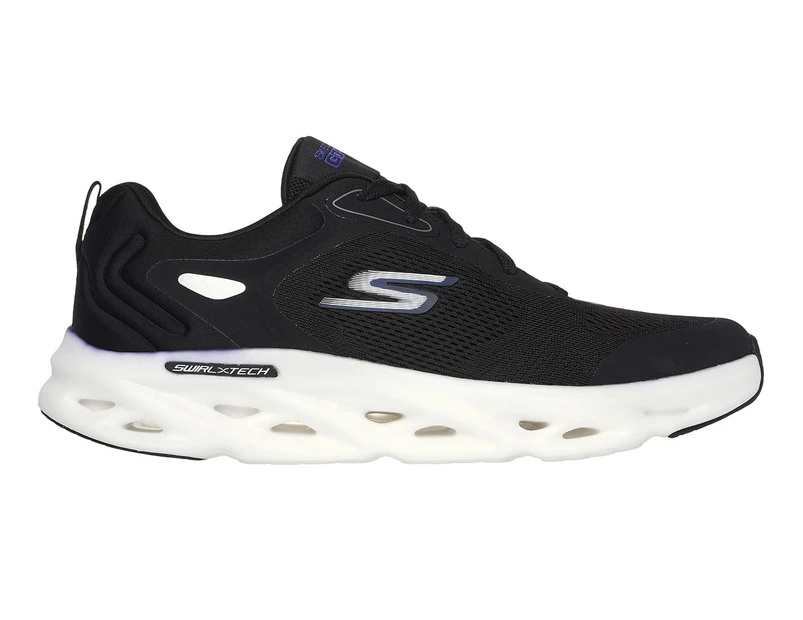 Skechers Men's GOrun Swirl Tech Speed Running Shoes - Black/White