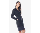 The Grace Long Blazer Dress in Black