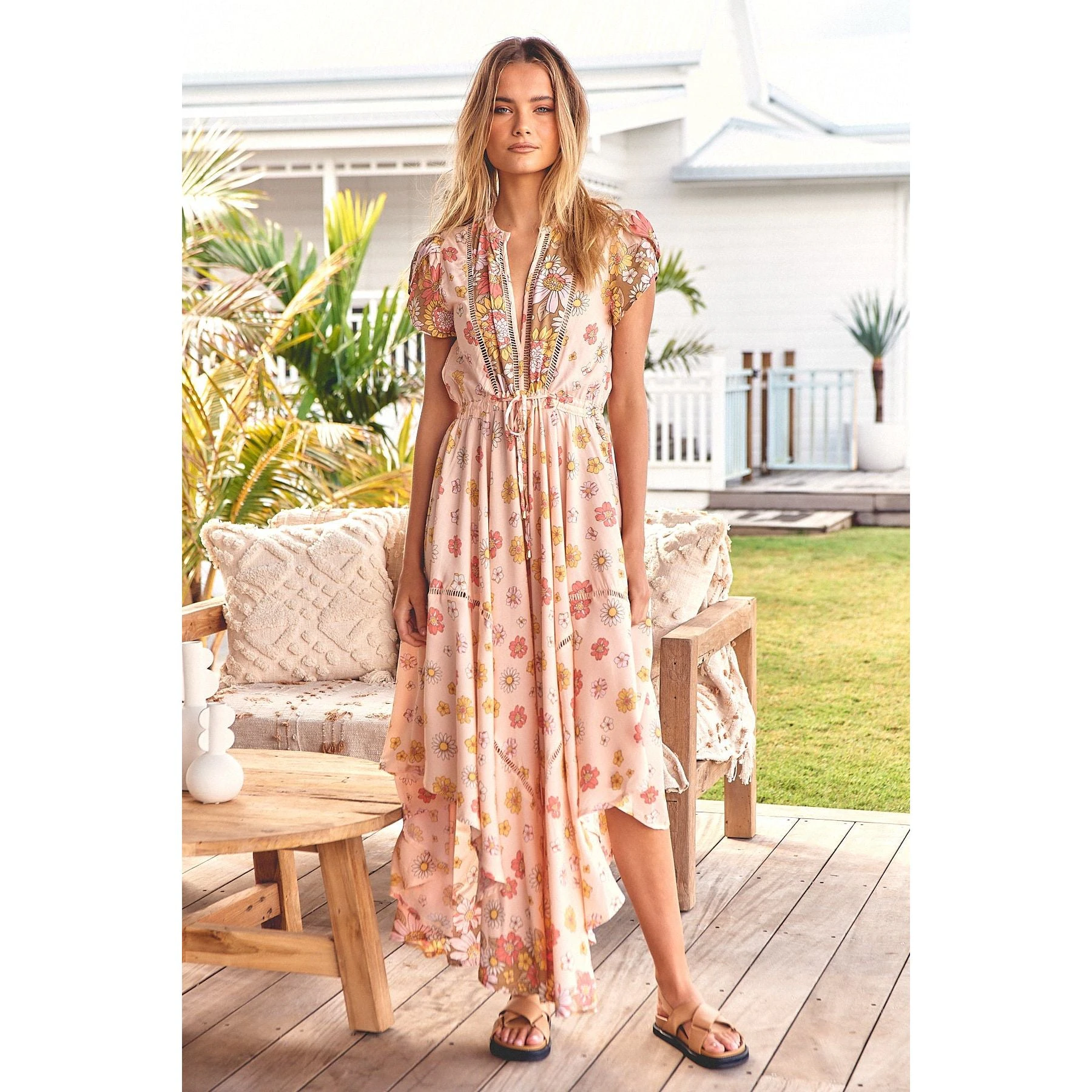 JAASE Daisies Print Asher Midi dress