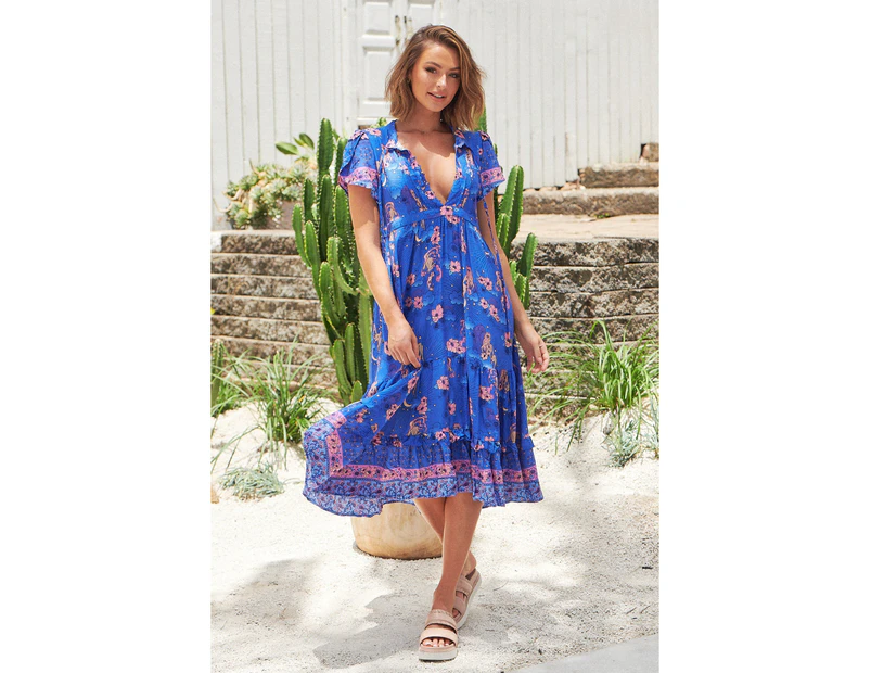 JAASE Soleil Print Nella Midi Dress