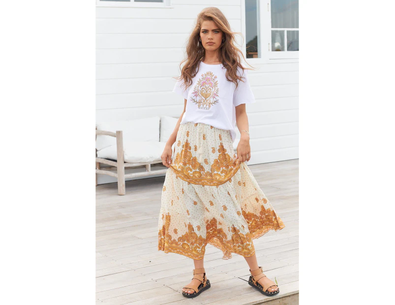 JAASE Sundown Print Riya Maxi Skirt