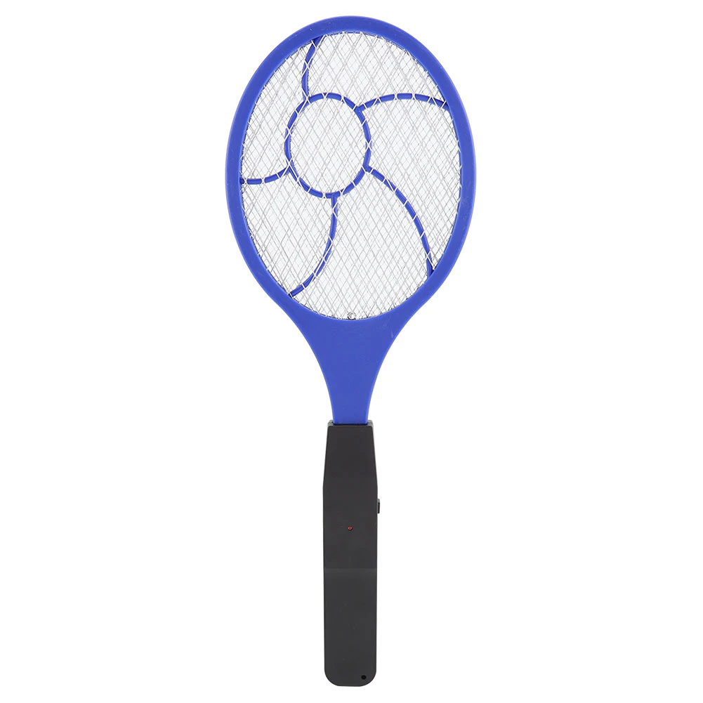 Three Layer Electric Fly Mosquito Swatter Bug Zapper Racket Insects Killer (Blue)