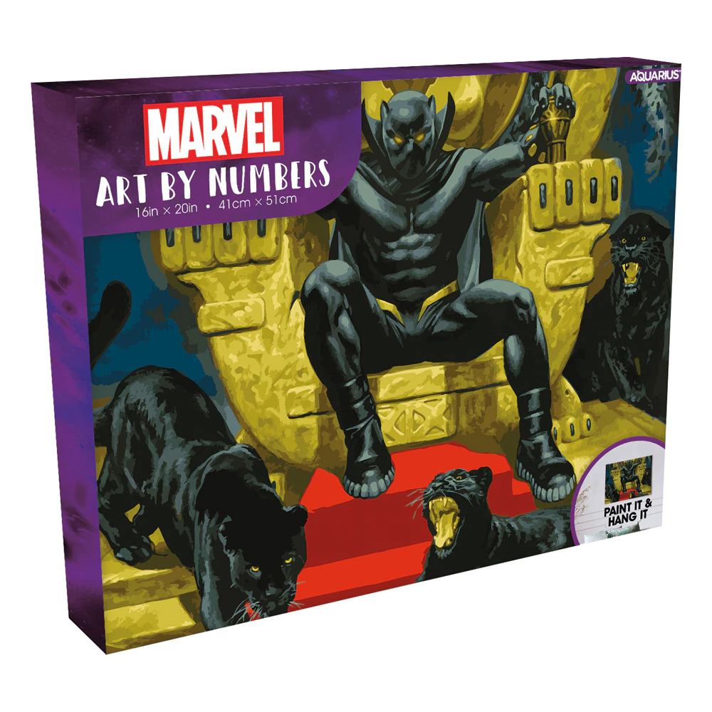 Aquarius Marvel Black Panther 41x51cm Art by Numbers DIY Painting Kit