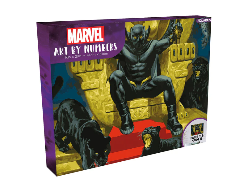 Aquarius Marvel Black Panther 41x51cm Art by Numbers DIY Painting Kit