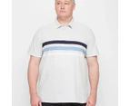 Target Plus Striped Polo Shirt - Grey