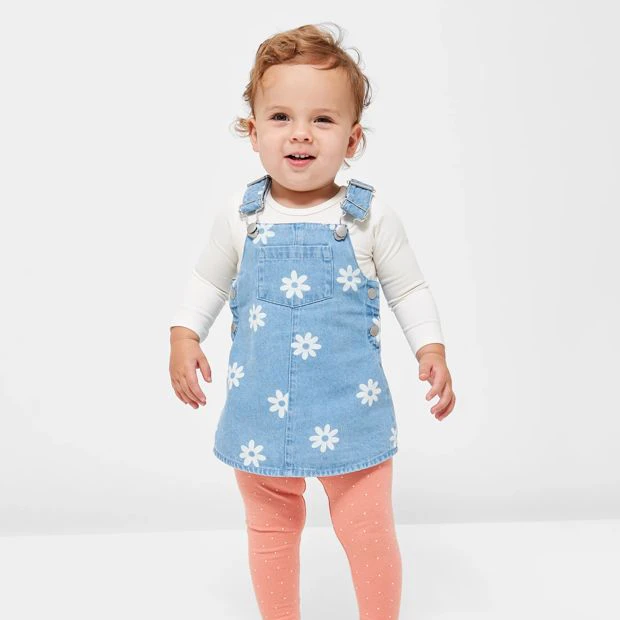 Target Baby Pinafore Dress & Bodysuit Set 2 Piece - Blue