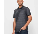 Target Striped Polo Shirt - Black