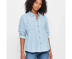 Target Drop Shoulder Denim Shirt - Blue