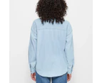 Target Drop Shoulder Denim Shirt - Blue